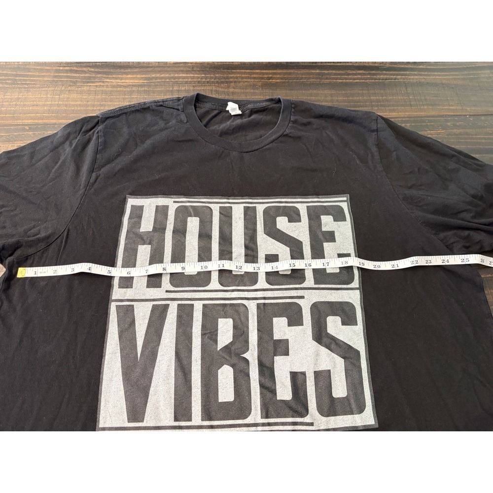 Bella Canvas Mens 3XL House Vibes Graphic T-Shirt Black Short Sleeve Tee - Picture 3 of 3